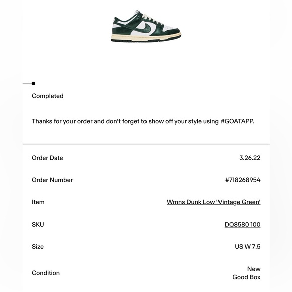 Nike Dunk Low Vintage Navy Women’s 2022 - Picture 9 of 9